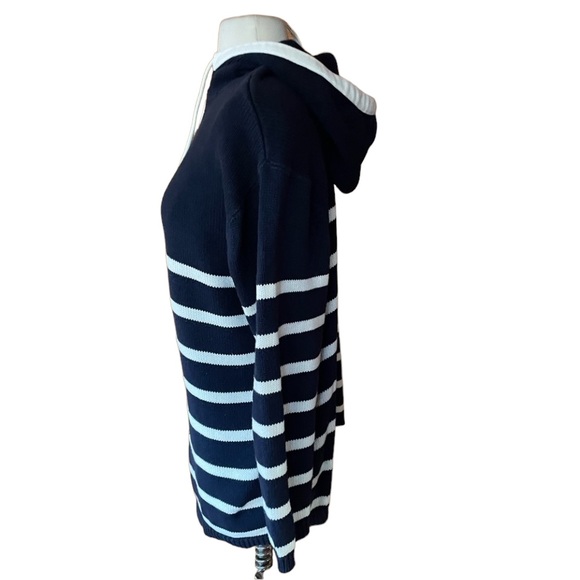 1990s Jones‎ New York Sport Hooded Cotton Sweater - Picture 3 of 6